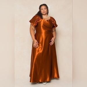 Elegant Copper Evening Gown